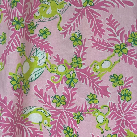 Lilly Pulitzer Mini Cotton Dress / Cover up Monkey Print, Palm Tree Dress, XS - Picture 5 of 12